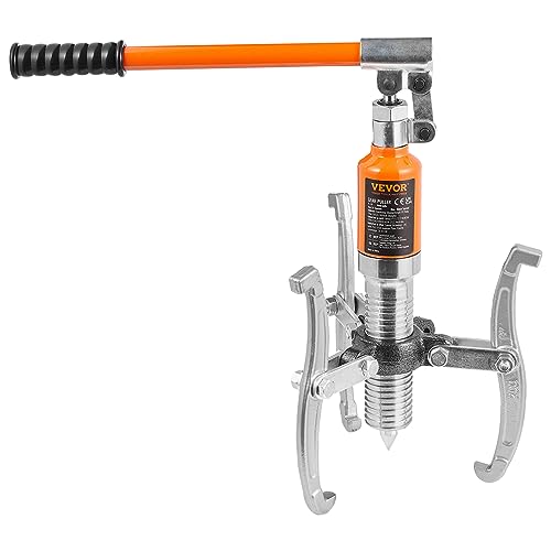VEVOR Hydraulic Gear Puller, 5 Ton Max Capacity Wheel Bearing Pulling Separator, 2 or 3 Jaws Puller, Vertically and Horizontally, 8" Jaw Hydraulic Puller with Case for Pulling Hubs - style: 5 Ton