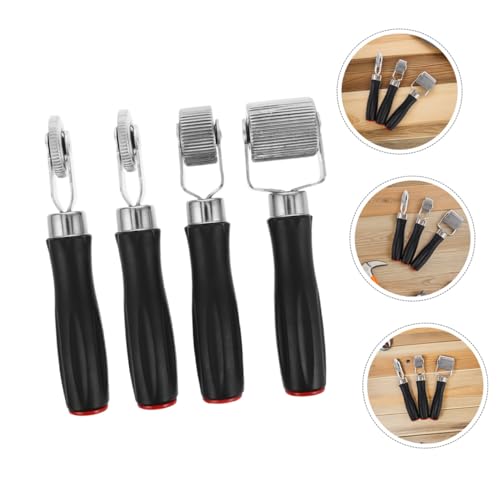 Yardwe 4pcs Automotive Tire Repair Tools Tire Buffing Wheels Set with Plastic Handles 6mm 20mm 40mm for Car Truck Motorcycle Patch Compaction and Polishing