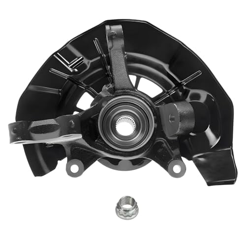 Detroit Axle - Front Steering Knuckles & Wheel Hub Bearings + Outer Tie Rod Ends Replacement for RX330 RX350 RX400h Highlander - 4pc Set - size: 4SU48636/Kit
