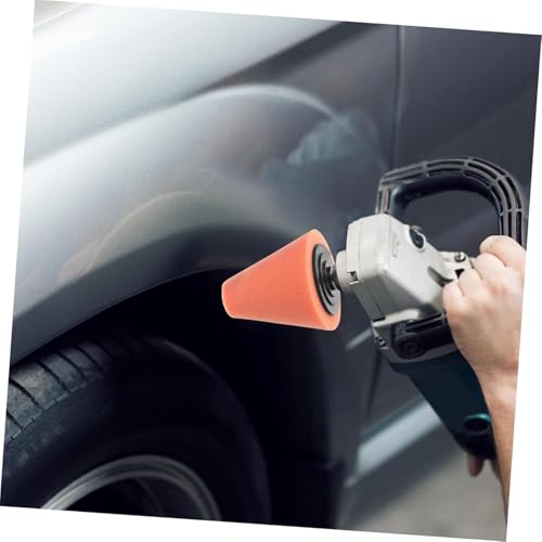 4PCS Cone Buffing Polishing Pads Kit,Drill-Attachable Wheel Polish Sponge,Premium Automotive Polishing Cone for Car Wheels, Hubs & Rims, Scratch-Free Buffing Tool