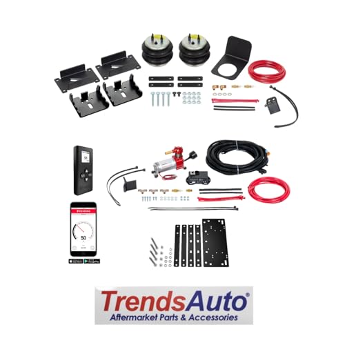TrendsAuto Firestone Airide Rear Ride-Rite Air Spring Kit and Single Path Standard Compressor Kit fits 2024-2025 Ranger w/o In-Bed Hitch (Does not fit Raptor Model) | Includes TrendsAuto Decal - size: 2024-2025, style: Single Path