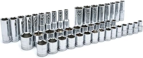 GEARWRENCH 49 Pc. 1/2" Drive 6 Pt. 120XP Mechanics Tool Set, Standard & Deep, SAE/Metric - 80700P - size: 1/2", style: 49-piece kit