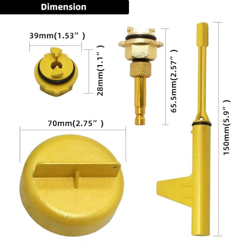 DPTOOL Metal Transmission Oil Filling Tool Compatible with Mercedes Benz 725.0 9-Speed Oil Change Transmission Filler Tool Adapter Replace 725 589 02 90 00, 725 589 00 90 00 - size: 9 Speed