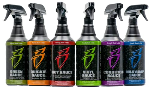 Bling Sauce Hot Sauce Hard Water Spot Remover with Wax Sealants, 32 oz | Hard water spot remover cleans without stripping wax, adds glossy sealants and works on boats, RVs, autos and glass - size: 32 Fl Oz (Pack of 1)