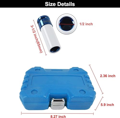 21PCS Wheel Lock Removal Kit, BMW Wheel Lock Key Automotive Wheel Anti-Theft Lock Lug Nut Screw Remover Key Socket Tool Set with 1/2 inch (12.7mm) Socket Adapter Compatible for BMW & Mini Series