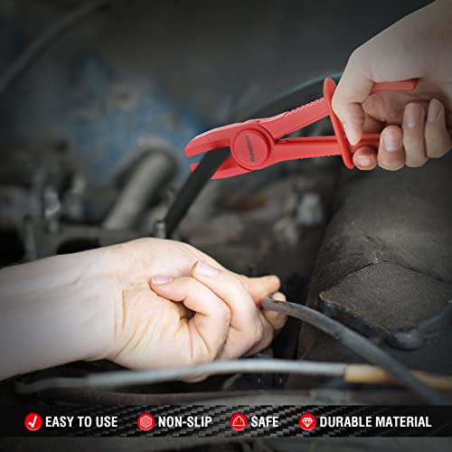 DURATECH 3-Piece Hose Pinch Clamp Pliers for Fuel, Brake and Radiator Hoses | Pinch Pliers, Line Clamp Pliers Set - size: 3-Piece, style: Straight