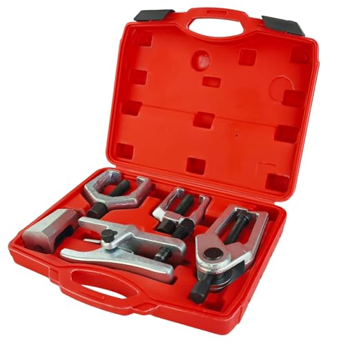 5-Piece Professional Front End Service Tool Kit | Pitman Arm Puller, Ball Joint Separator & Tie Rod Remover for Precision Auto Repair