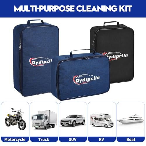 Qydipclin 38PcsB Car Detailing Kit, Car Detailing Brush Set, Car Wash Cleaning Kit, Car Detailing Brushes, Professional Car Care Kit for Interior Exterior Wheels, Blue - size: 38pcs-B