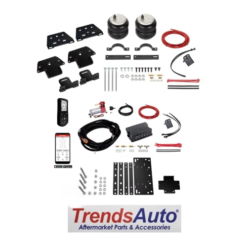 TrendsAuto Firestone Airide Rear Ride-Rite Air Spring Kit and Dual Path Standard Compressor Kit fits 2022-2026 Tundra w/o Factory Air Suspension | Includes TrendsAuto Decal - size: 2022-2026, style: Dual Path