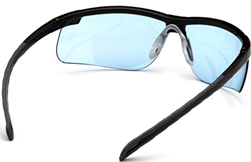 Pyramex Ever-Lite Lightweight Safety Glass Indoor/Outdoor Mirror Lens - color: Infinity Blue H2max Anti-fog Lens/ Black Frame