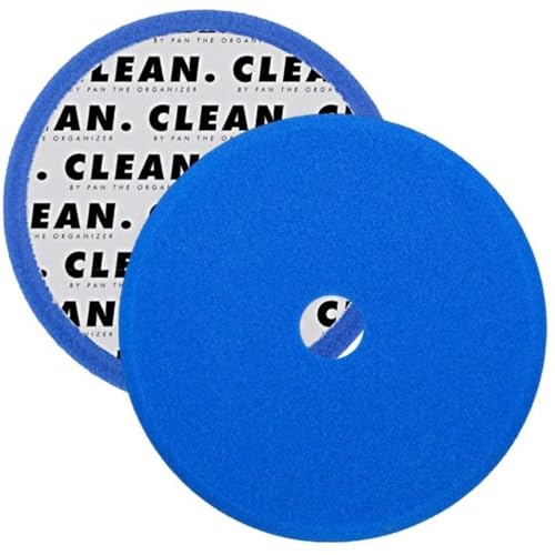 Clean. Foam Polishing Pad – 5 inch Blue, Premium Foam Pad for One-Step Paint Correction, High-Gloss Finish & Swirl Removal – Compatible with Rotary, Dual Action & Forced Rotation Polishers (1 Pack) - size: 5 inch