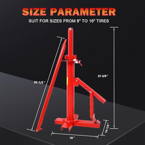 Manual Tire Changer - Portable Hand Bead Breaker Tire Machine for 8" to 16" Tires | Heavy Duty Manual Tire Mounting Tool Auto Tire Changing Tool for Car Truck Home Garage Small Auto Shop