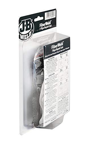 J-B Weld FiberWeld 2” Pipe Repair Cast 2x60 Inch - High Strength Adhesive Fiberglass Wrap - White (38260) - size: 2" x 60"