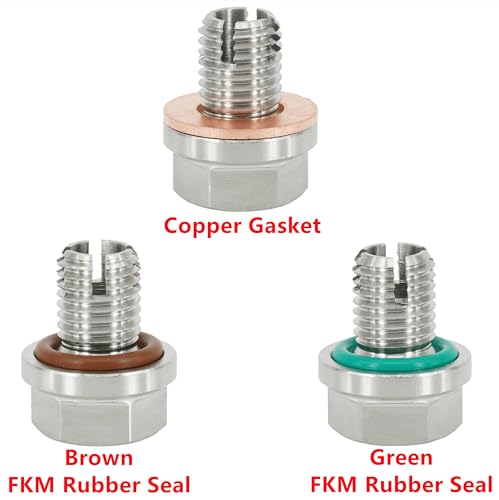 M12.1-1.5 x 15mm Oversize Piggyback Oil Drain Plug, Stainless Steel Self Tapping Oil Pan Thread Repair Kit - size: M12.1x1.5