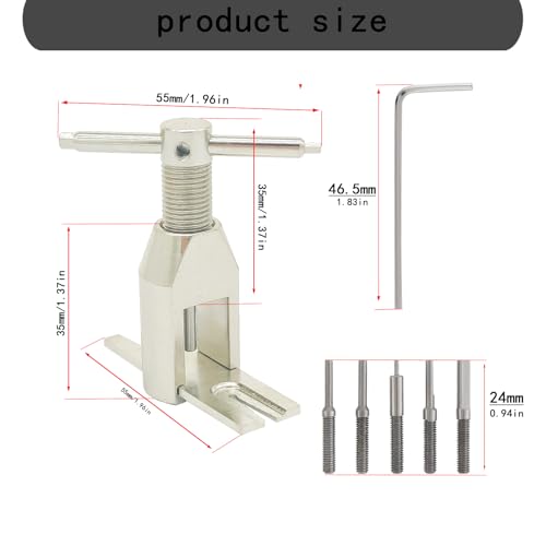 2 PCS Aluminum Alloy Motor Pinion Gear Puller Tool, Professional Gear Remover Extractor for RC Car Model Small RC Helicopter Motor Pinion Parts Repair Accessories