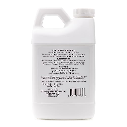 NOVUS 7050 | Plastic Clean & Shine #1 | 64 Ounce Bottle - color: #1 Plastic Clean & Shine, size: 64 Ounce