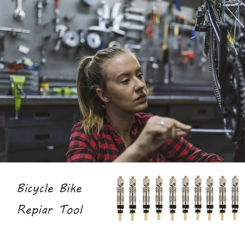 Presta Valve Core Kit Valve Stem Removal Tool Detachable Universal for Tubeless Road MTB Bike Bicycle Tires Repair 10pcs