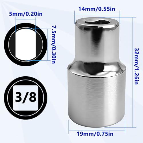 ZKTOOL 55mm×75mm Suspension Strut Housing Socket for Ford GM 3/8 inch Drive