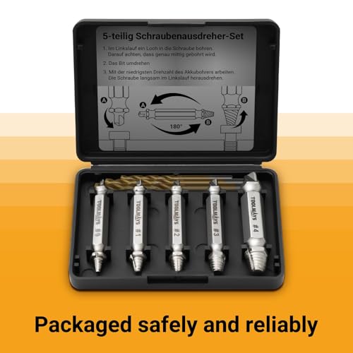 8pcs Damaged Screw Extractor Set, 5 Pcs Hss 4241 Screw Removal Tool With 3 Twist Drill Bit For Stripped, Rusted And Stubborn Screws - size: 8PCS Screw Removal Tool