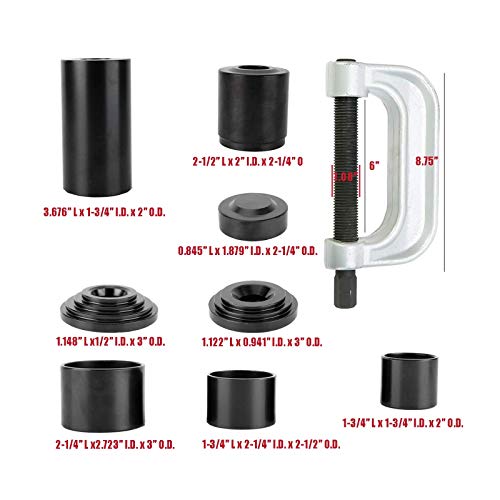 4 in 1 Ball Joint Service Tool Kit 2WD & 4WD Remover Installer with 4-Wheel Drive Adapters