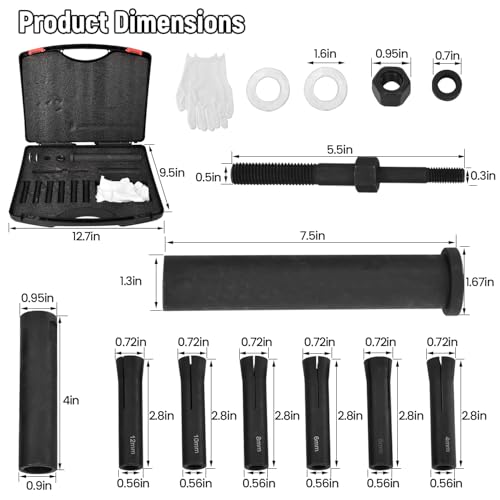 95300 Dowel Pin Puller Kit Heavy Duty Slide Hammer Removal Tool for Press-Fit Dowel Pins, Bushings & Sleeves Engine & Transmission Service Tool, Universal Fit for Automotive & Industrial Use