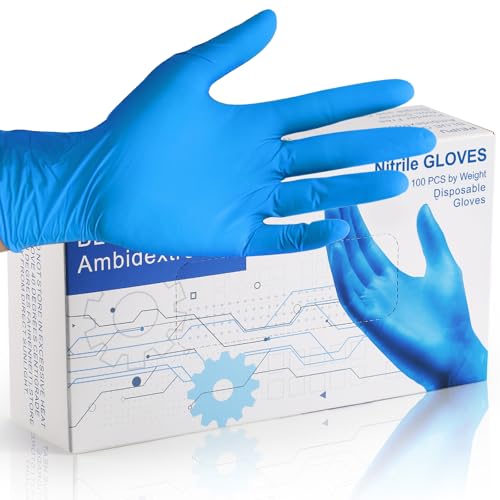 PEIPU Nitrile Disposable Gloves,Powder Free, Cleaning Service Gloves, Latex Free - size: Medium (Pack of 100), style: 100 Pcs