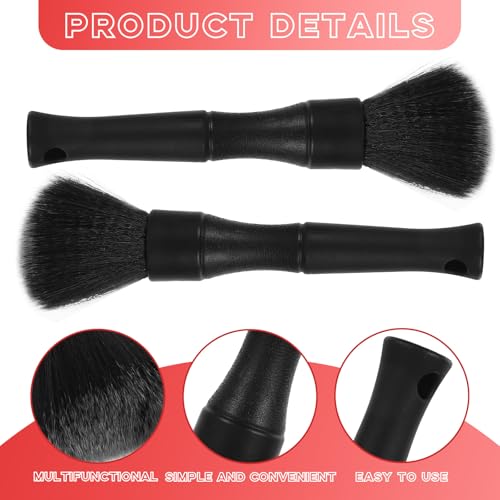 2pcs Car Detailing Brush Set for Car Interior Cleaning, Ultra Soft Abs and Pp Material Detailing Brushes, Versatile Automotive Cleaning Tools for Vents, Engine Bay, Dashboard,