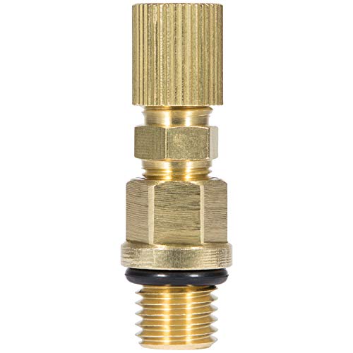 E-cowlboy 6.0L for Powerstroke Fuel Pressure Test Fitting Adapter for 2003-2010 Ford Diesel Engine(With Schrader Valve)