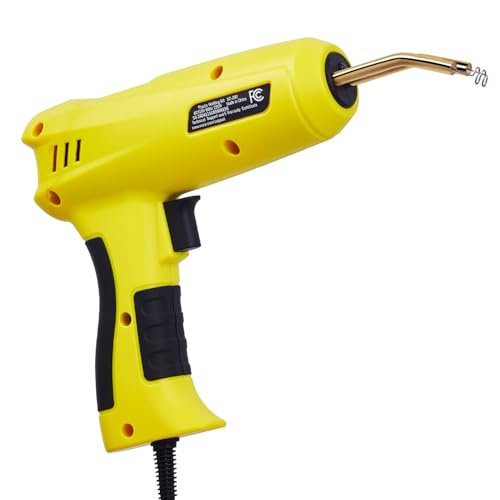 VEVOR Plastic Welding Kit, 220W Plastic Welder Gun with 800PCS Hot Staples & 56PCS Welding Rods, Professional Hot Staple Welding Gun with LED Light, Carrying Case for Kayak, Toys, Car Bumper Repair - style: 220W Gun with 800PCS