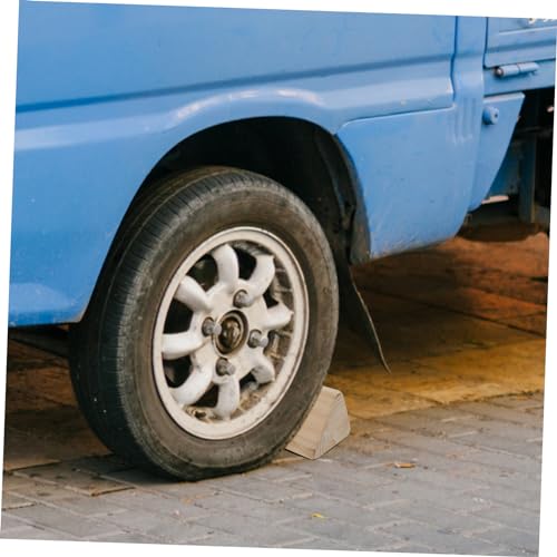 Ciieeo Wooden Wheel Chocks for RVs and Trucks 2-Piece Set Non-Slip Tire Stabilizers for Travel Trailers and Motorcycles Heavy-Duty Vehicle Accessories