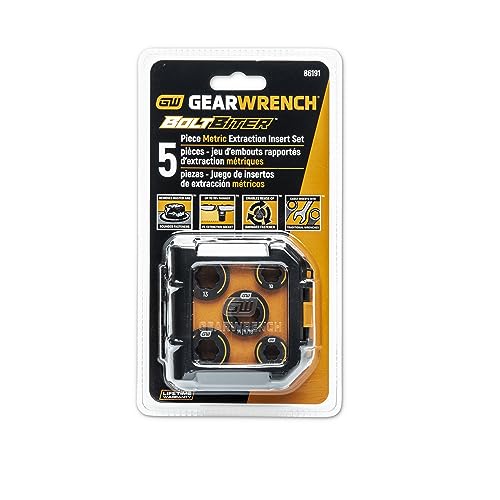GEARWRENCH 5 Piece Bolt Biter Metric Wrench Insert Set - 86191 - style: 5 Piece MM