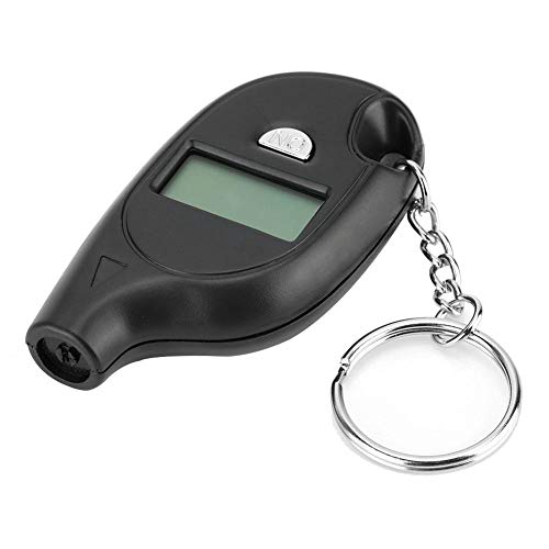Tire Pressure Gauge, 5-150PSI Black LCD Digital Display Tyre Pressure Gauge Tester with Keychain