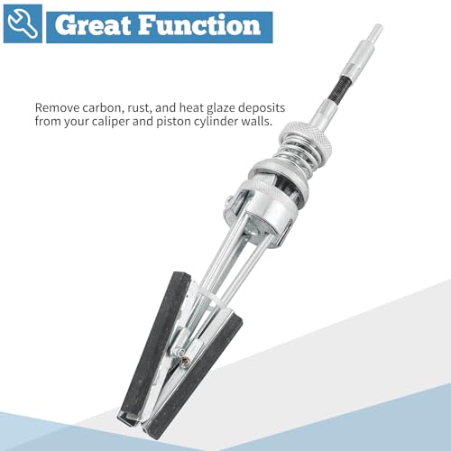 ATPEAM Engine Cylinder Hone Tool Adjustable Deglazer Set for Grinding Holes from 2" to 7" Diameter with Extra 3-Piece 3" Long Stones 220 Grit - size: 3''