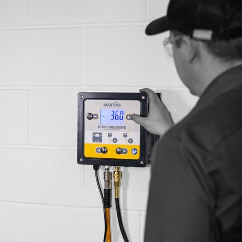 Martins Automatic Tire Inflator/Deflator – 4 Tire Inflation System | Digital Pressure Control | Simultaneous Inflation for Shop & Fleet Use - size: Automatic High Pressure