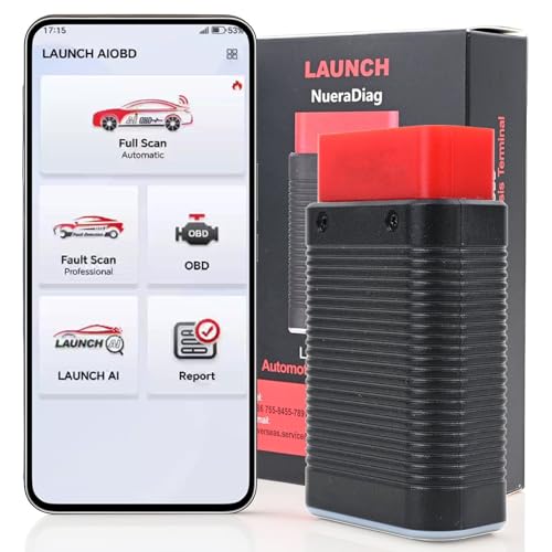 LAUNCH AIOBD Bluetooth OBD2 Scanner - Full System Diagnostics, AI Explains Faults Simply, Parts/Labor/Cost Estimates, Works with iPhone & Android