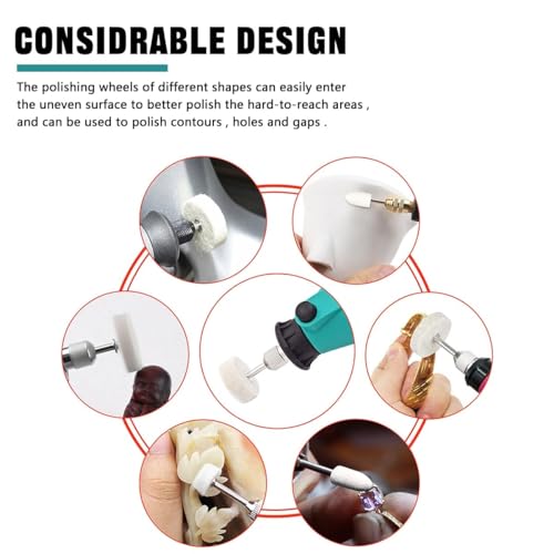 137PCS Buffing Wheel Polishing Kit Compatible with Dremel, with Polish Compound, Rotary Tool Accessories with 1/8" Shank, Abrasive Wheel Buffing Polishing Wire Brushes Wool Felt Cotton Mounted