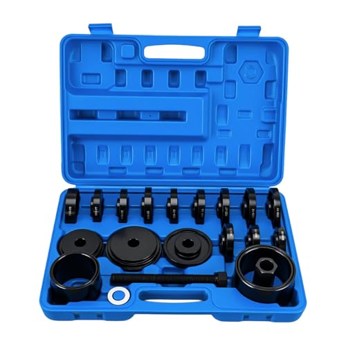 GOOACC Wheel Bearing Removal Tool Kit, 23PCS Wheel Bearing Press Kit for Front Wheel Drive Bearing Removal & Installation Universal Hub Bushing Press Sleeves Puller Tool Set with Sliding Screws Blue - color: 23pc Wheel Bearing Removal Blue