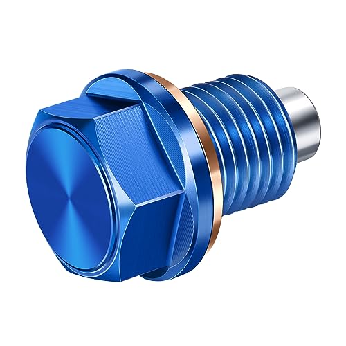 M12 x 1.5 Magnetic Oil Drain Plug 7075 Aluminum with Crush Washer Gaskets Replacement for BMW Benz - size: M12×1.5