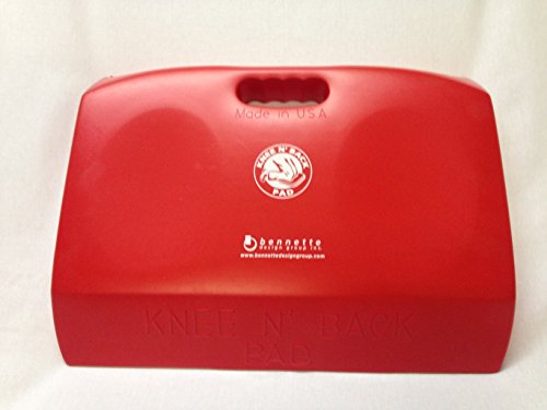 2" thick Knee N' Back Pad for Working on your Knees (Red) made in USA - color: Red