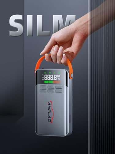 8-in-1 Car Jump Starter with Air Compressor β 5500A Peak, 150PSI Tire Inflator, 12V Portable Power Bank, LCD Display, and LED Flashlight for All Gas & 12.0L Diesel Engines