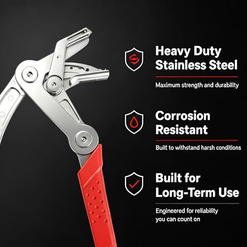 Car Clip Pliers with 100 Fasteners & Gloves, Professional Panel Clip Pliers for Door Panels, Push Pins & Plastic Fasteners, Heavy-Duty Damage-Free Trim Removal Kit