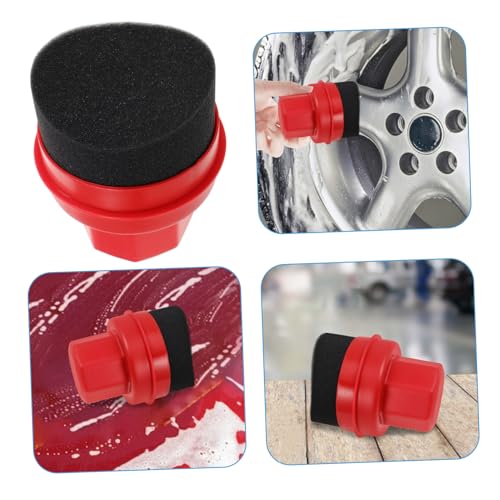 STOBAZA High-Density Foam Tire Shine Applicator Sponge Car Wax Buffing Pad Set for Automotive Detailing Comfortable to Hold Polishing Tool for Cars SUVs and Trucks