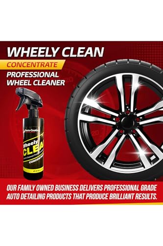 DURA-COATING TECHNOLOGY Wheely Clean Concentrate - Good for Chrome Wheel Cleaner, Clear-Coated, or Aluminum Wheel Cleaner - Professional Tire Shine & Rim Cleaner Spray - Car Care Solution - 1 oz