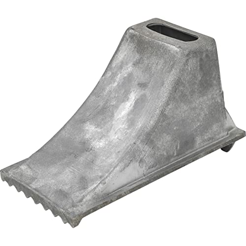 Buyers Products WC1267 Aluminum Wheel Chock 6.25 x 12.25 x 7 Inch with Steep Slope Design and Rugged Teeth for Stability, 55,000 lb Capacity, Lightweight Chock for Trucks Trailers and Equipment