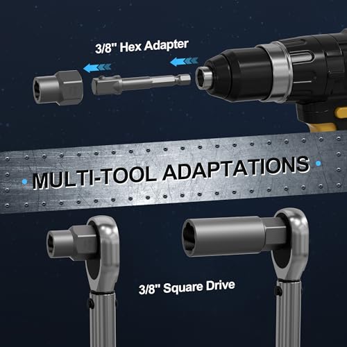 28Pcs Deep Bolt Extractor Set, Spark Plug Extractor Socket Set | with 3/8" Drive for Removing Damaged Rounded-Off Bolts, Nuts, Studs, Threaded Tubes - size: 28-pieces