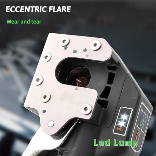 Brake Flaring Tool Kit 1/4" - 3/4" Electric Flaring Tool for Copper Tubing Pipe Precision Flaring Tool HVAC 5 SAE Sizes Clamps 45° Eccentric Cone Flare Gauge Set with 2200mAh Powered Flare Tool Set - size: 13PCS Electric Flaring Tool Kit