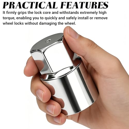 D-Wheel Locking Lug Nut Removal Tool Key, Professional Anti-Theft Lock Nut Remover Socket, Lost Wheel Lock Key Replacement for Tacoma, Camry, Corolla, Tundra, Automotive Tools