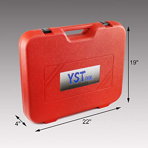 YSTOOL Radiator Pressure Tester Coolant Vacuum Refill Kit 28PCS Automotive Cooling System Leak Test Pneumatic Water Tank Purge Fill Tool Set with Gauge Adapter Cap Universal for Auto Car Airlift