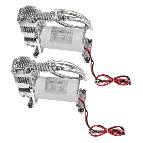 JDMSPEED New 12 Volt Dual Chrome 440C 200 PSI Air Compressor Kit 440C