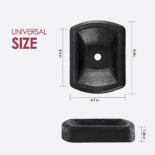 LEORAY Jack Wheel Chock, Reinforced Rubber Jack Caster Wheel Dock for Caravans and Trailers - size: Single Wheel